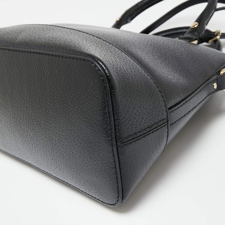 Pre Owned Kate Spade Black Leather Wellesley Rachelle Satchel