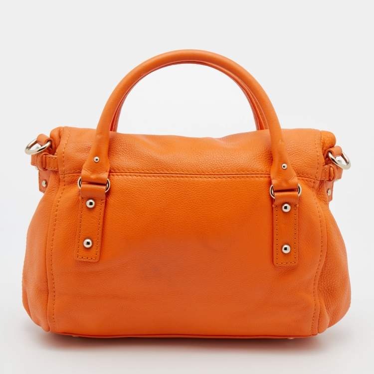 Pre Owned Kate Spade Orange Leather Cobble Hill Leslie Satchel