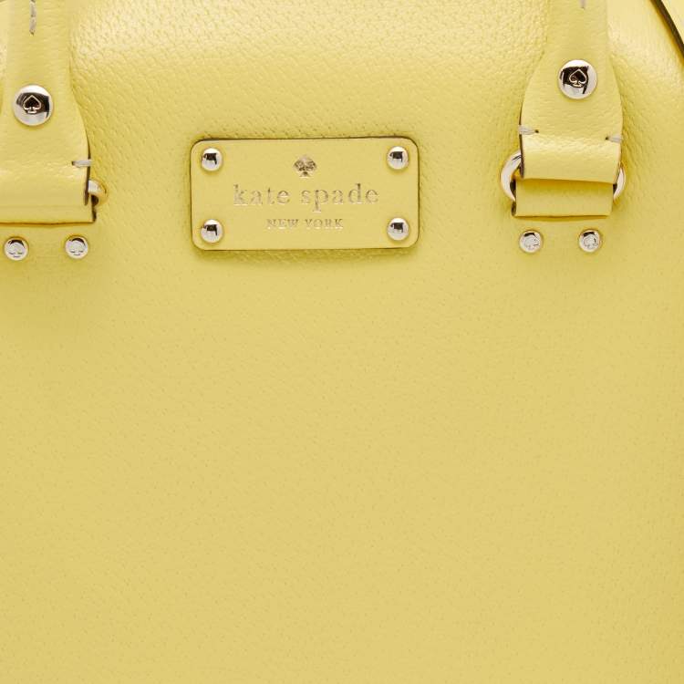 مملوكة مسبقًا Kate Spade Yellow Leather Wellesley Alessa Satchel