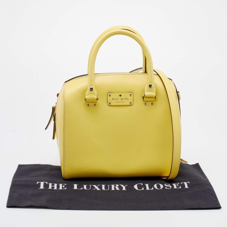 مملوكة مسبقًا Kate Spade Yellow Leather Wellesley Alessa Satchel