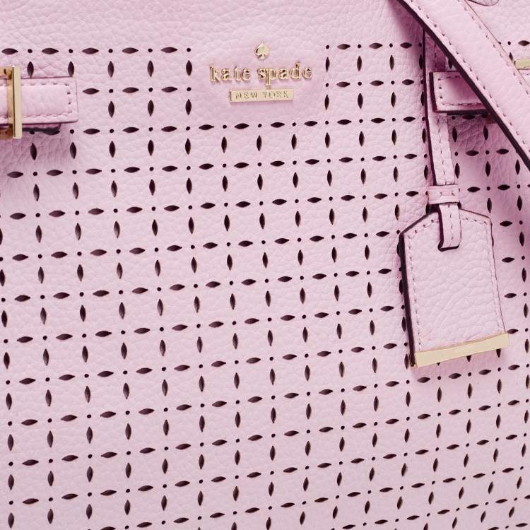 مملوكة مسبقًا Kate Spade Light Pink Laser Cut Leather Milton Lane Lanie Tote