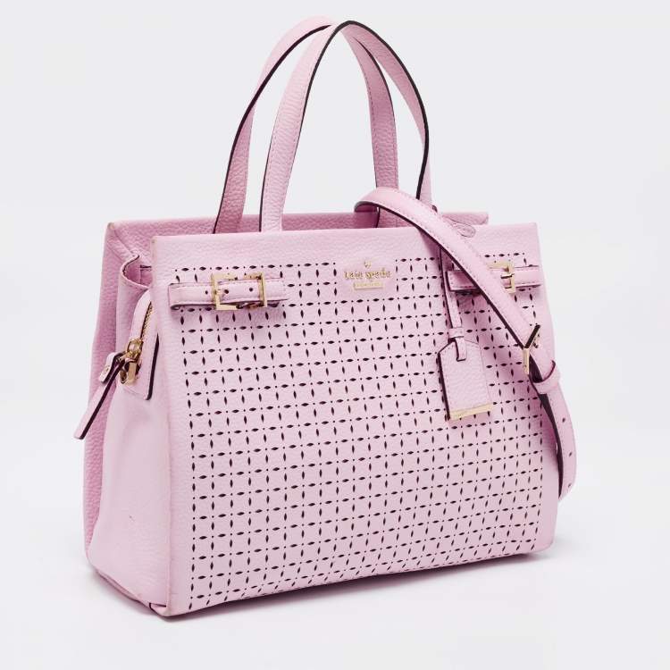 مملوكة مسبقًا Kate Spade Light Pink Laser Cut Leather Milton Lane Lanie Tote
