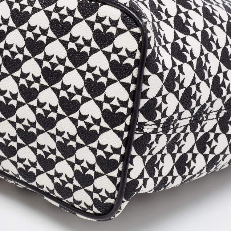 Pre Owned Kate Spade Black/White Coated Canvas Margareta Penn Place Tote 