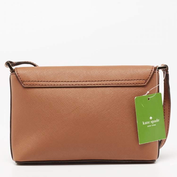 مملوكة مسبقًا Kate Spade Brown Leather Flap Sally Crossbody Bag