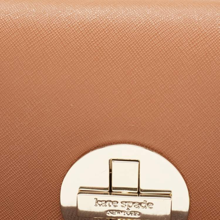 مملوكة مسبقًا Kate Spade Brown Leather Flap Sally Crossbody Bag