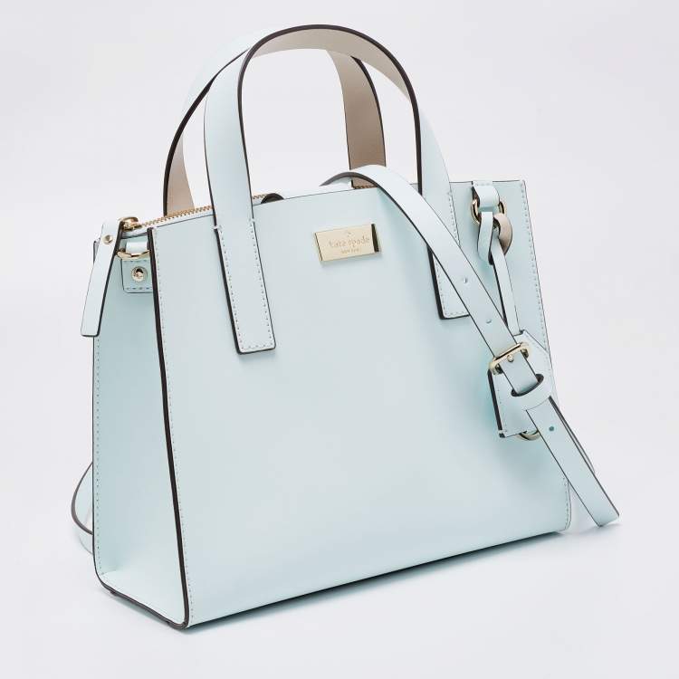 Pre Owned Kate Spade Mint Green Leather Anissa Putnam Drive Tote 