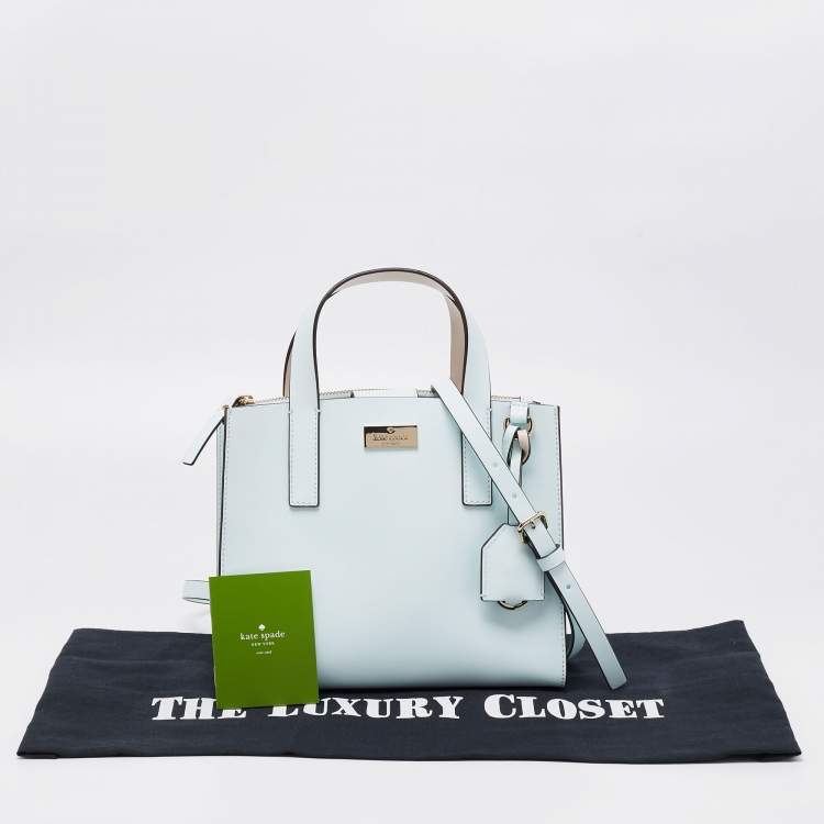 Pre Owned Kate Spade Mint Green Leather Anissa Putnam Drive Tote 