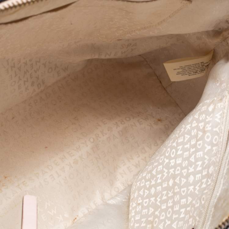 Pre Owned Kate Spade Light Beige Leather Wellesley Rachelle Satchel