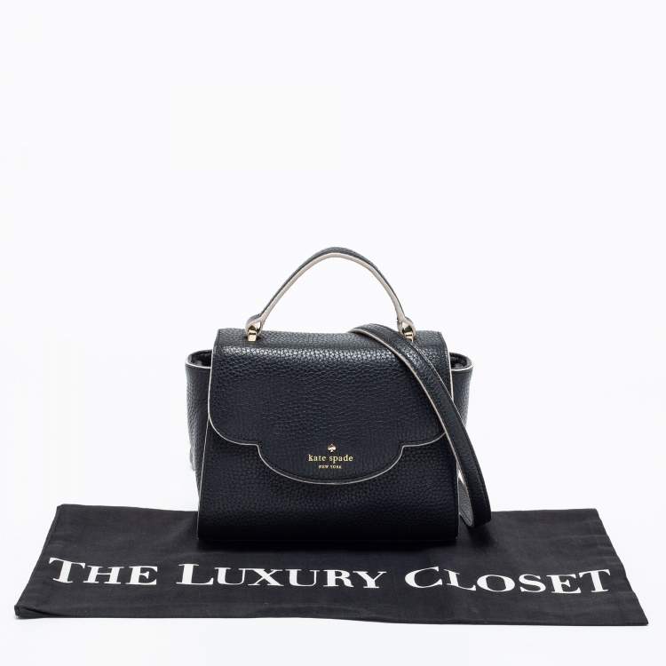 Pre Owned Kate Spade Black Leather Makayla Mini Top Handle Bag