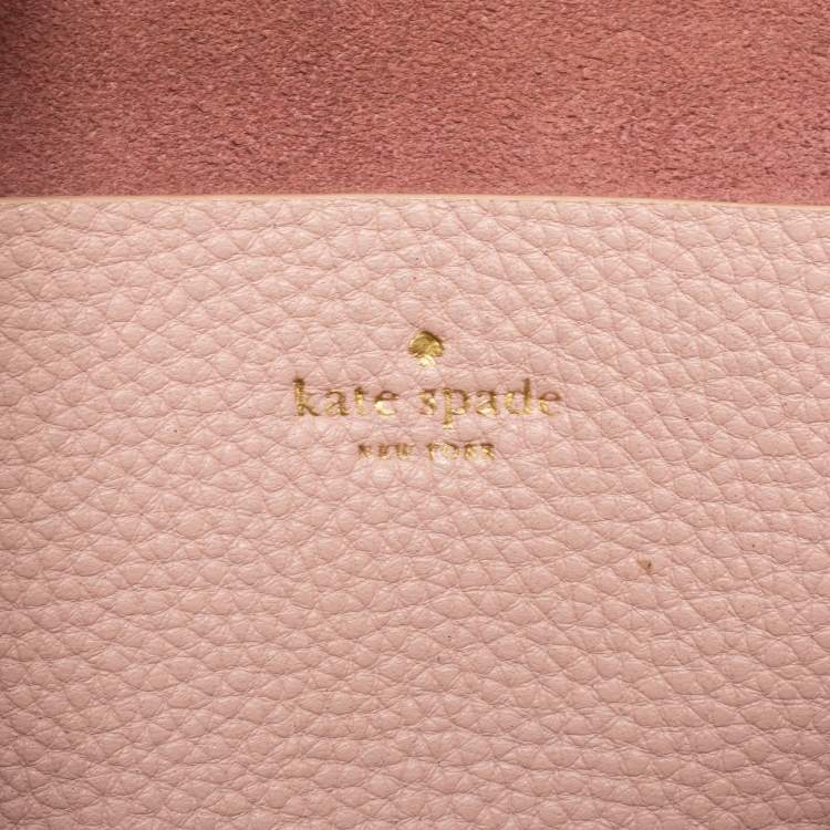 Pre Owned Kate Spade Light Pink Leather Pershing Street Ava Crossbody Bag