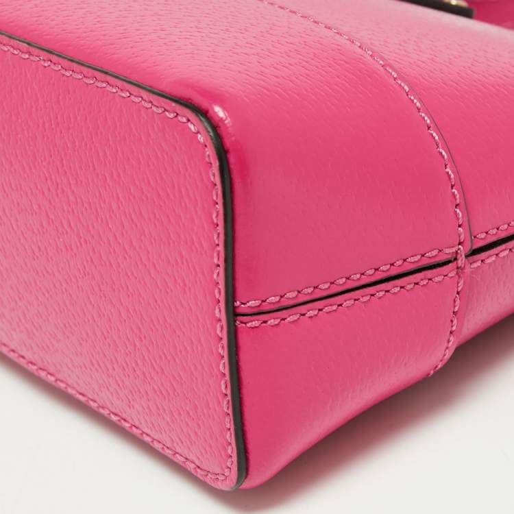 Pre Owned Kate Spade Fuchsia Leather Crossbody Bag