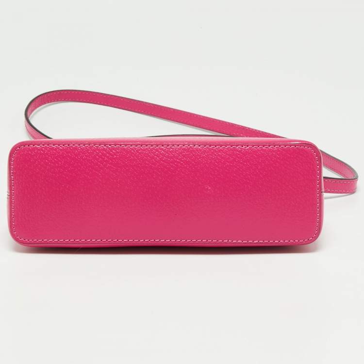 Pre Owned Kate Spade Fuchsia Leather Crossbody Bag