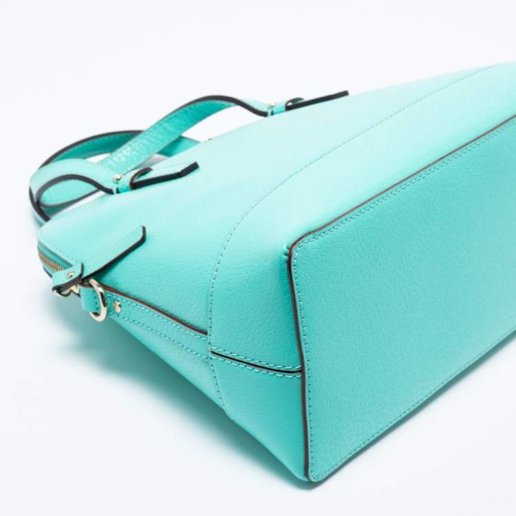 Pre Owned Kate Spade Mint Green Leather Cedar Street Maise Satchel 