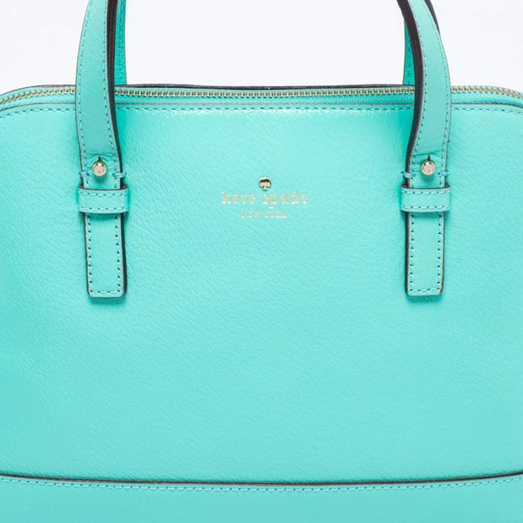 Pre Owned Kate Spade Mint Green Leather Cedar Street Maise Satchel 