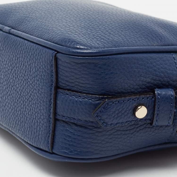 مملوكة مسبقًا Kate Spade Blue Leather Double Zip Camera Bag