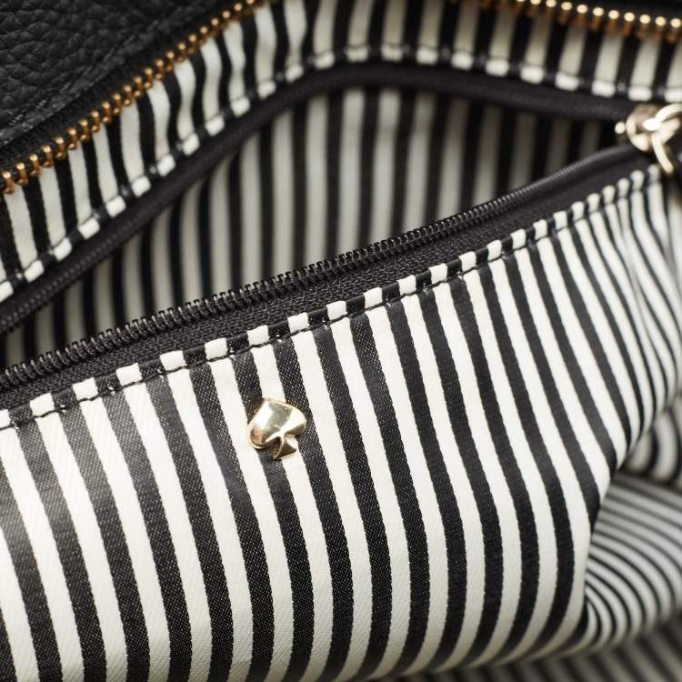 Pre Owned Kate Spade Black Leather Small Jackson Street Hayden Tote