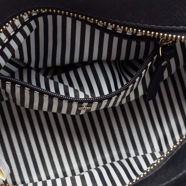 Pre Owned Kate Spade Navy Blue/Off White Saffiano Leather Cameron Street Colorblock Tote