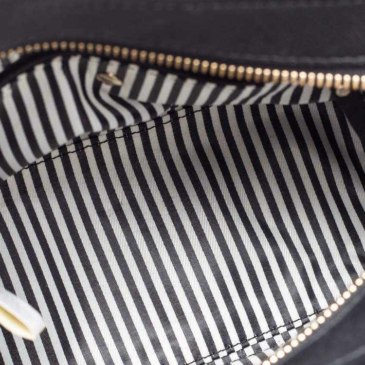 Pre Owned Kate Spade Navy Blue/Off White Saffiano Leather Cameron Street Colorblock Tote