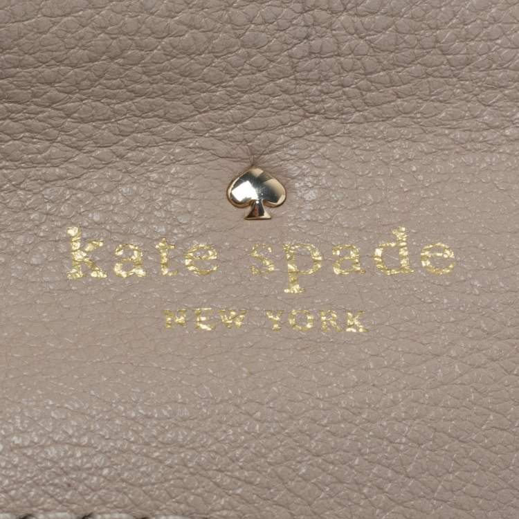 Pre Owned Kate Spade Grey/Black Leather Top Handle Bag