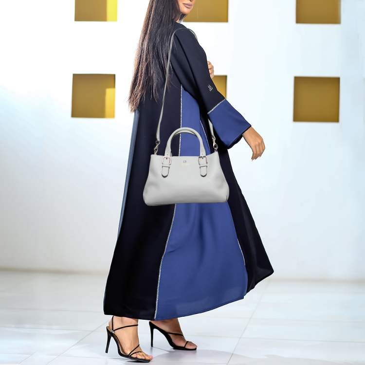 Pre Owned Kate Spade Grey Leather Tote