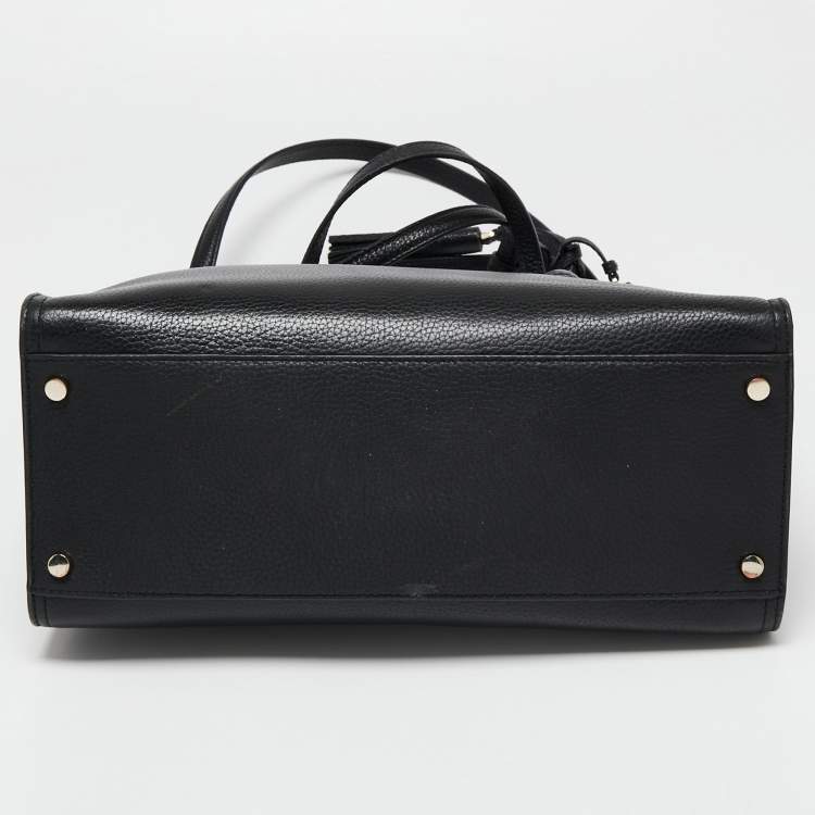 Pre Owned Kate Spade Black Leather Rowe Tote