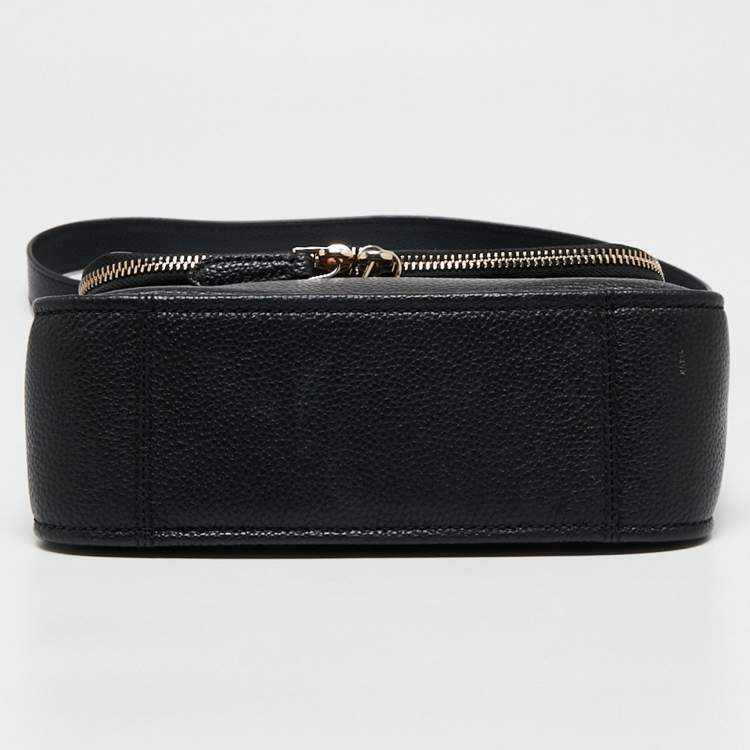 Pre Owned Kate Spade Black Leather Run Around Crossbody Bag