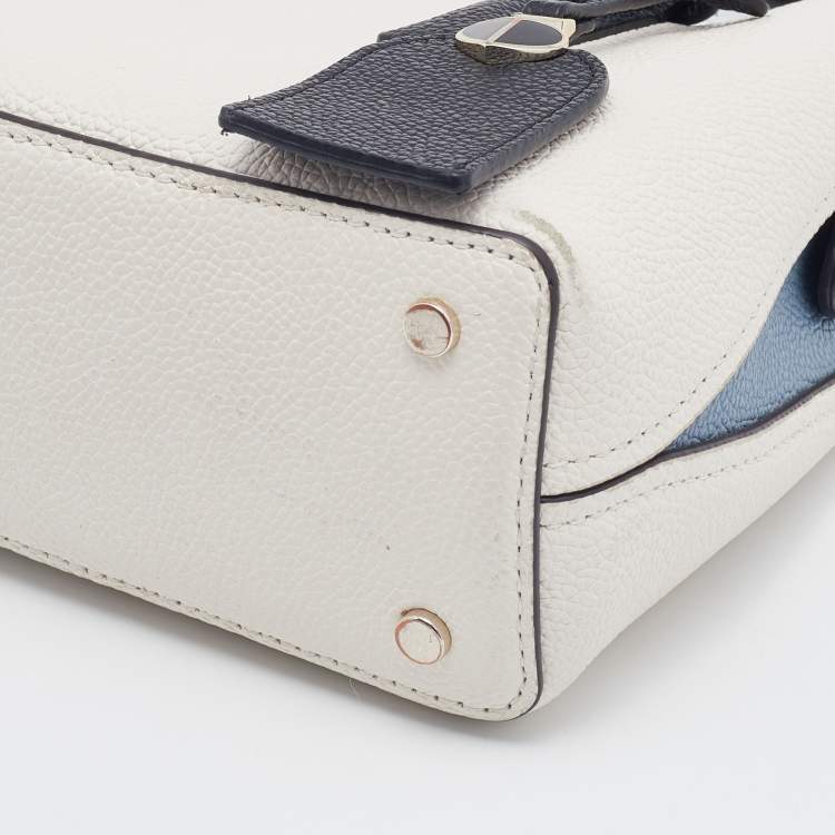 Pre Owned Kate Spade Tri Color Leather Margaux Mini Satchel 