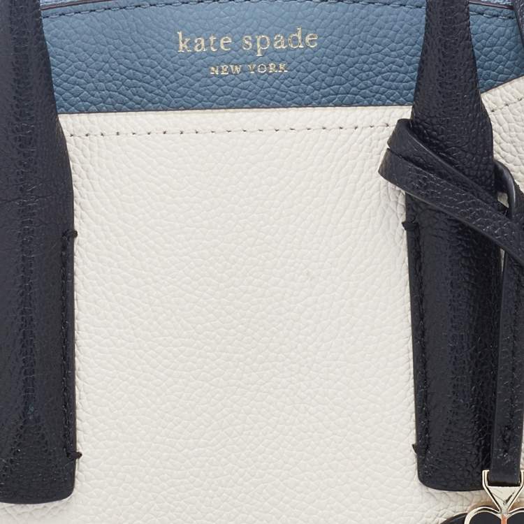 Pre Owned Kate Spade Tri Color Leather Margaux Mini Satchel 