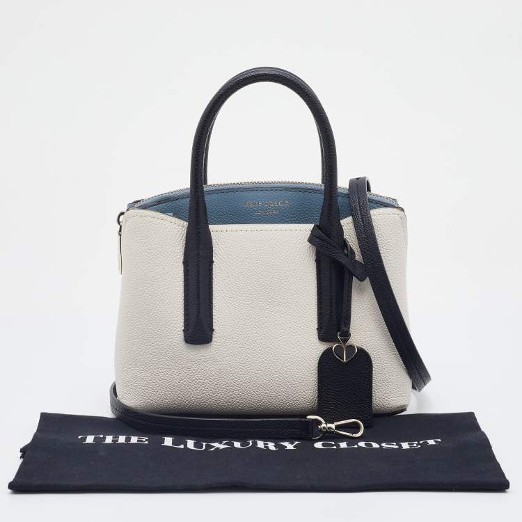 Pre Owned Kate Spade Tri Color Leather Margaux Mini Satchel 