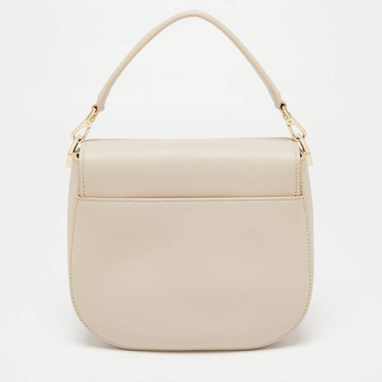 Pre Owned Kate Spade Beige Leather Make It Mine Shoulder Bag