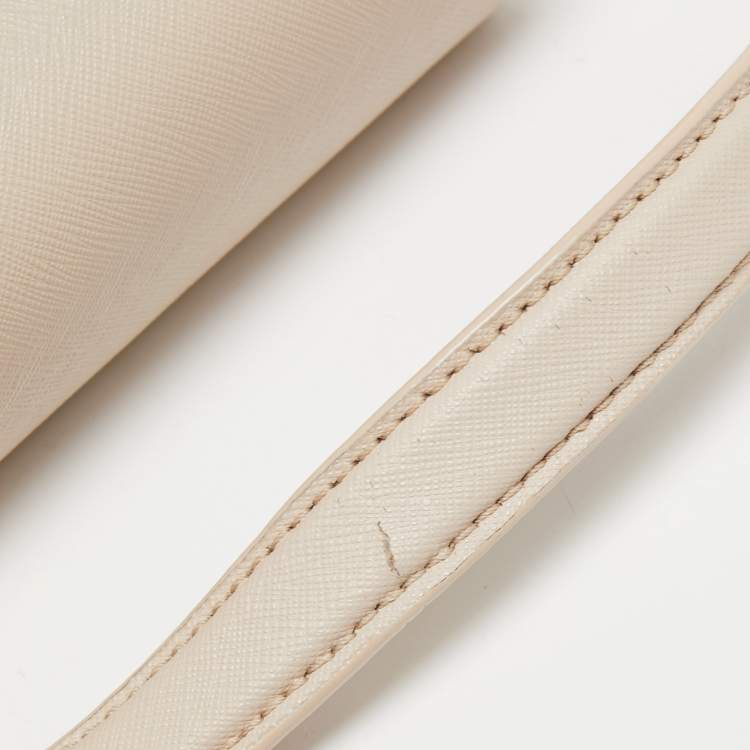 Pre Owned Kate Spade Beige Leather Make It Mine Shoulder Bag