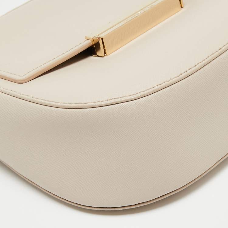Pre Owned Kate Spade Beige Leather Make It Mine Shoulder Bag