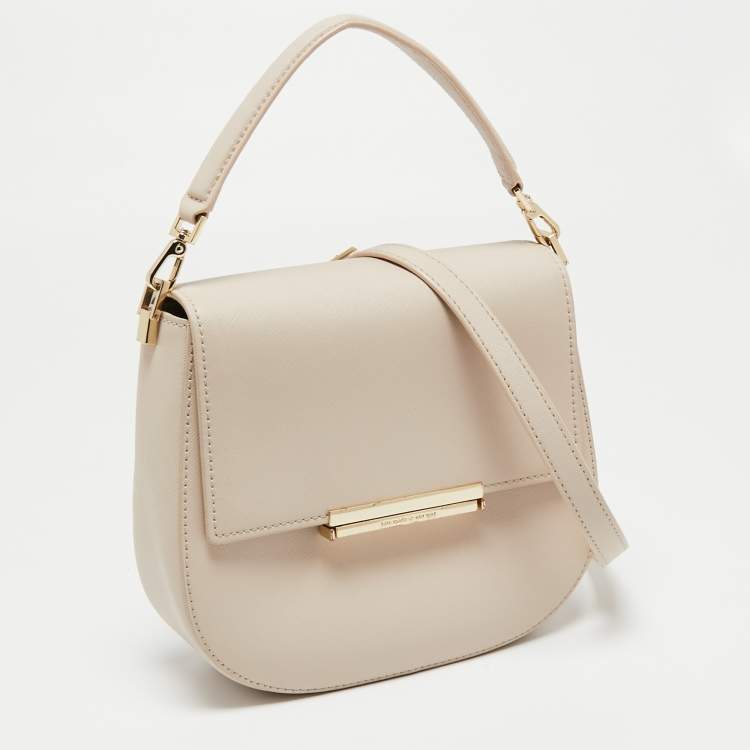 Pre Owned Kate Spade Beige Leather Make It Mine Shoulder Bag