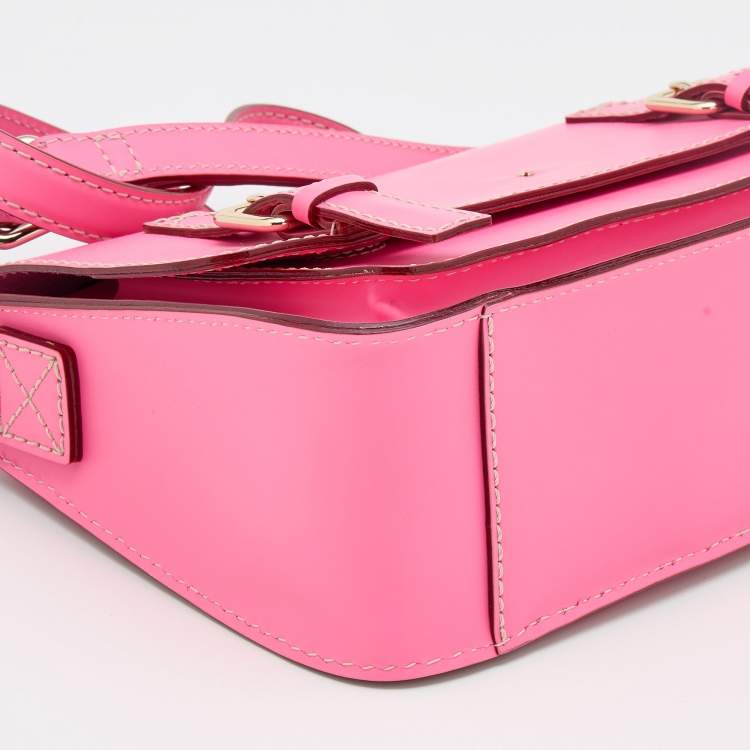 Pre Owned Kate Spade Pink Leather Essex Scout Crossbody Bag