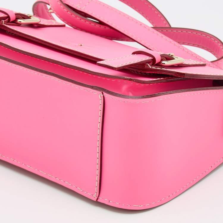 Pre Owned Kate Spade Pink Leather Essex Scout Crossbody Bag