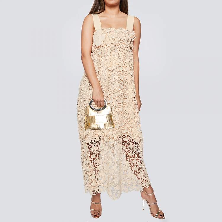 Pre Owned Kate Spade Gold Leather Fringe Hula Ida Hula Bag