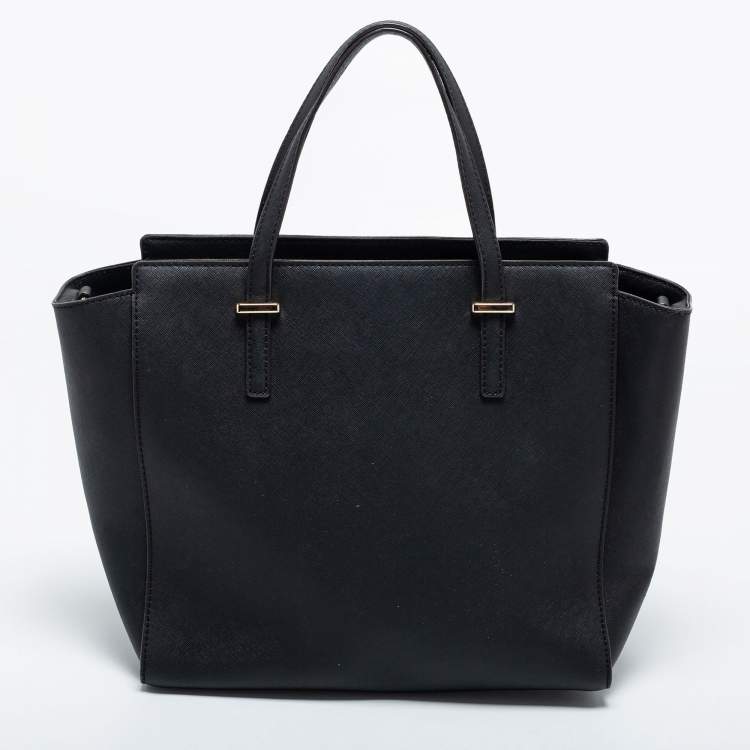 Pre Owned Kate Spade Black Leather Cedar Street Hayden Tote