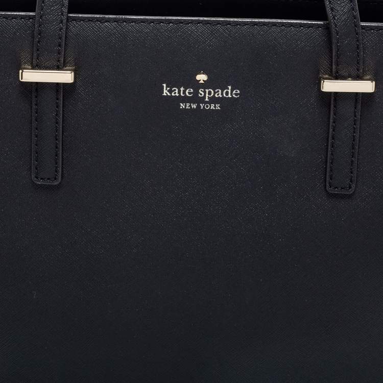 Pre Owned Kate Spade Black Leather Cedar Street Hayden Tote