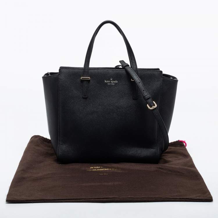 Pre Owned Kate Spade Black Leather Cedar Street Hayden Tote