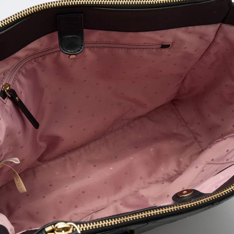 Pre Owned Kate Spade Black Quilted Leather Tote