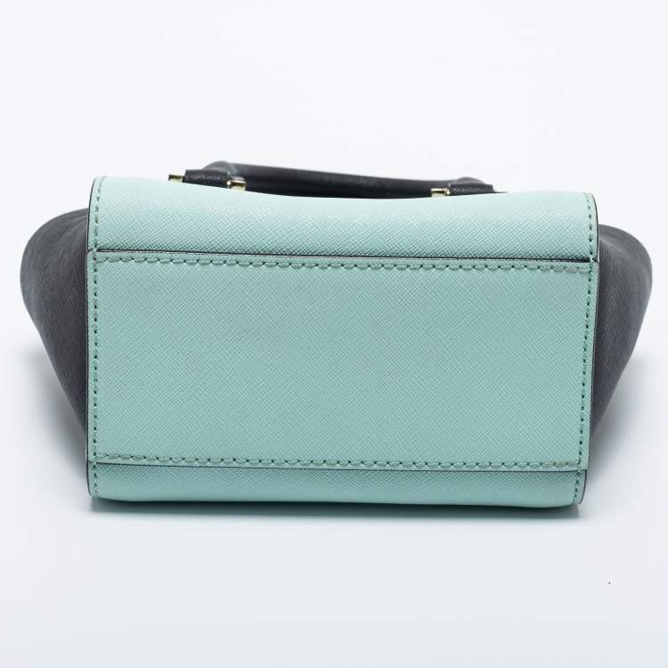 Pre Owned Kate Spade Green/Black Leather Tote