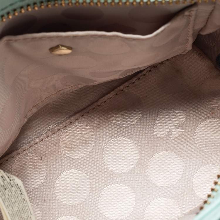 Pre Owned Kate Spade Green/Black Leather Tote