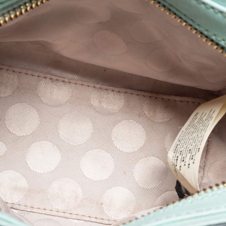 Pre Owned Kate Spade Green/Black Leather Tote