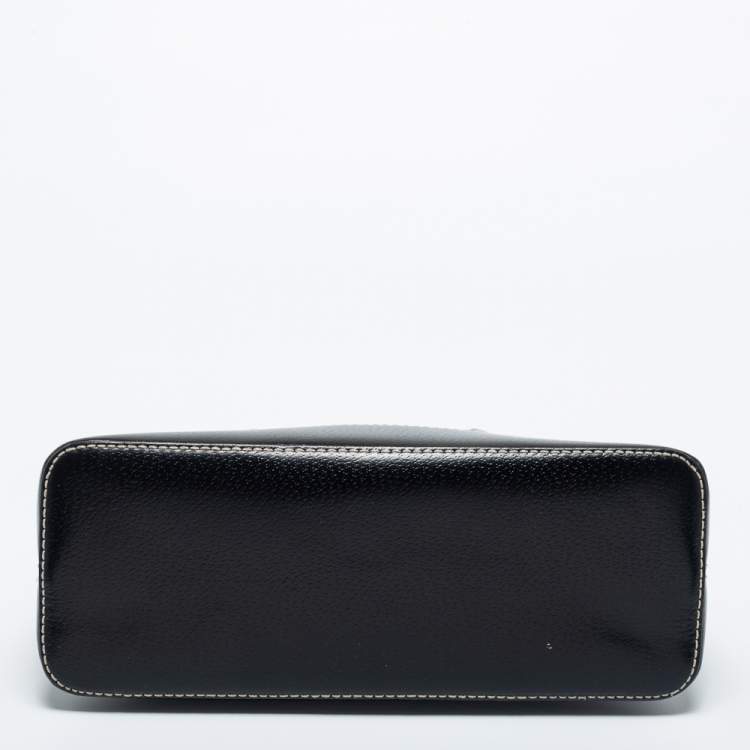 مملوكة مسبقًا Kate Spade Black Leather Large Wellesley Rachelle Dome Satchel