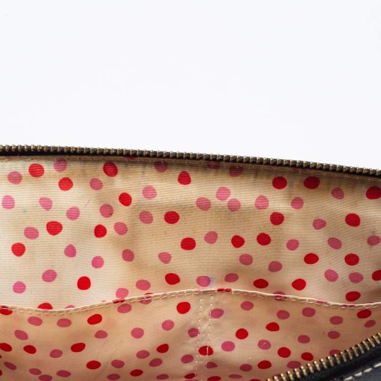 مملوكة مسبقًا Kate Spade Black Leather Large Wellesley Rachelle Dome Satchel