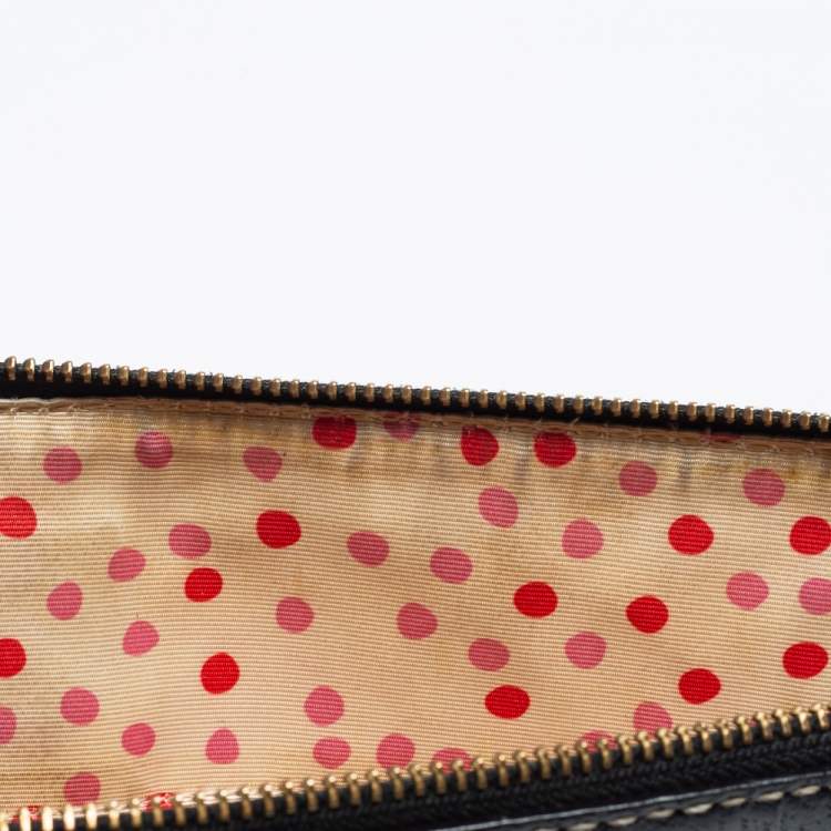 مملوكة مسبقًا Kate Spade Black Leather Large Wellesley Rachelle Dome Satchel