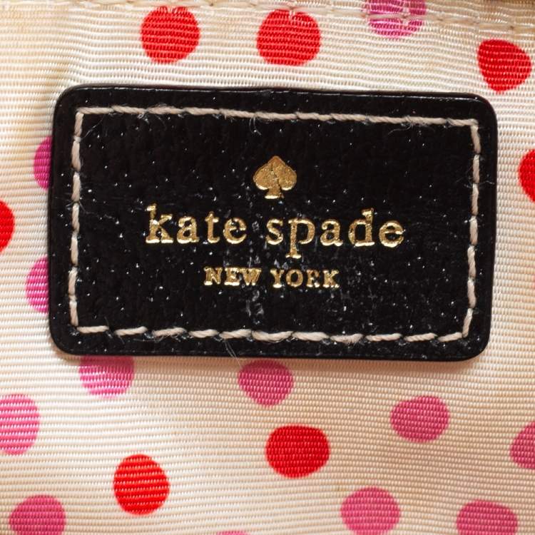 مملوكة مسبقًا Kate Spade Black Leather Large Wellesley Rachelle Dome Satchel