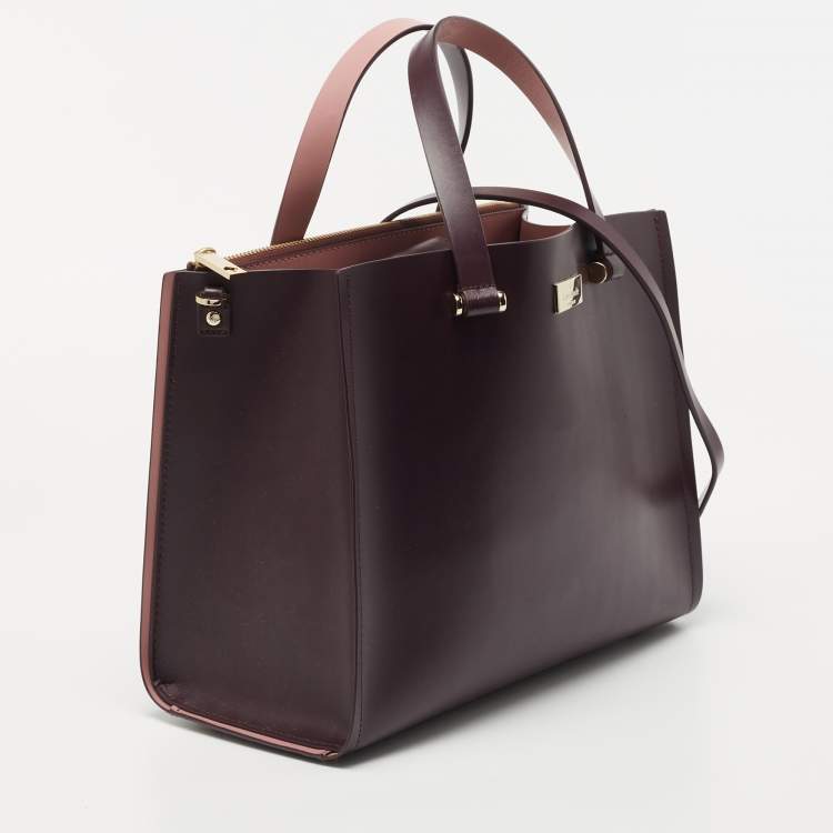 Pre Owned Kate Spade Purple/Pink Leather Kyra Arbour Hill Tote