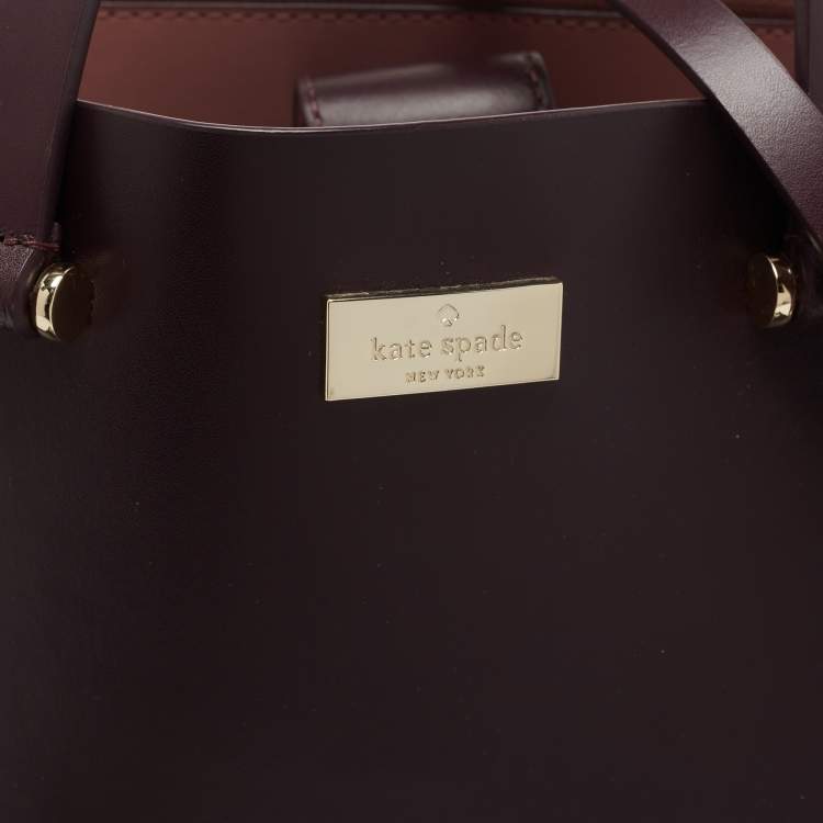 Pre Owned Kate Spade Purple/Pink Leather Kyra Arbour Hill Tote