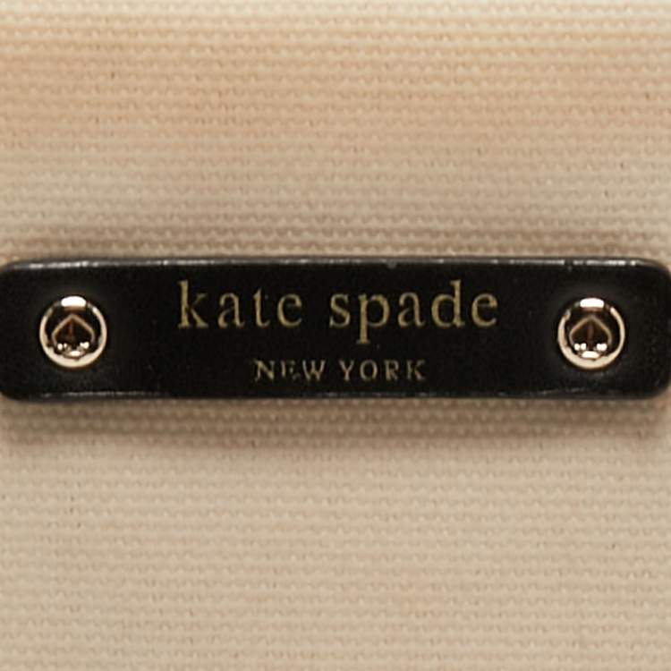 Pre Owned Kate Spade Black/Orange Coated Canvas and Leather Flamingo Tote